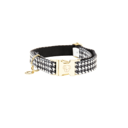 Hondenhalsband Pied-de-poule Kentucky Zwart