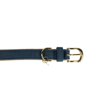 Halsband voor hond Vegan Leather Kentucky Marine Marineblauw