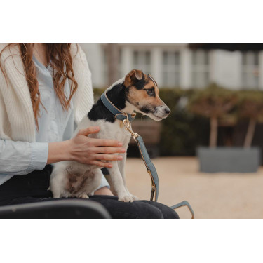 Halsband voor hond Vegan Leather Kentucky Marine Marineblauw