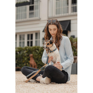Halsband voor hond Vegan Leather Kentucky Marine Marineblauw