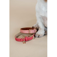 Collier pour chien Vegan Leather Kentucky Pêche Rose