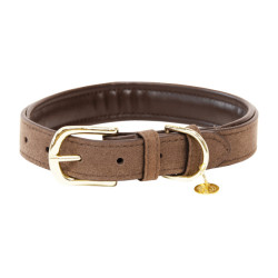 Collier pour chien Velvet Leather Kentucky Brun Marron