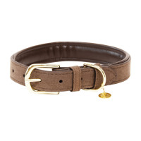 Halsband voor hond Velvet Leather Kentucky Bruin