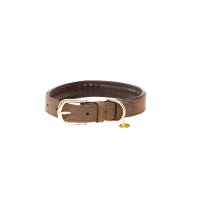 Halsband voor hond Velvet Leather Kentucky Bruin Halsband voor hond Velvet Leather Kentucky Bruin