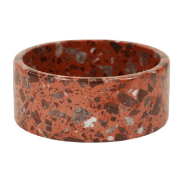 Gamelle pour chien en pierre Terrazzo Kentucky Brun Marron