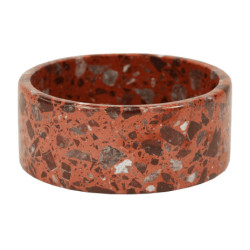 Gamelle pour chien en pierre Terrazzo Kentucky Brun Marron Gamelle pour chien en pierre Terrazzo Kentucky Brun Marron