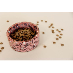 Hondenvoerbak van terrazzo-steen Kentucky Bruin