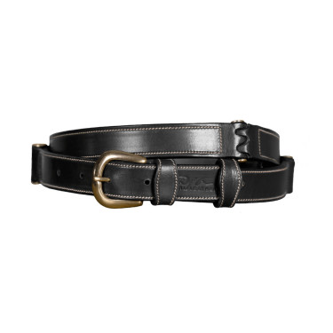 Leren Platte Riem Dy'on Zwart