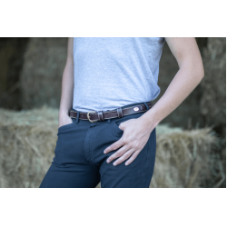 Ceinture Avec Surpiqure Décorative Dy'on Marron