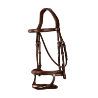 Hoofdstel Dubbele Neusriem New English Collection by Dy'on Bruin Hoofdstel Dubbele Neusriem New English Collection by Dy'on Bruin