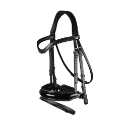 Bridon Muserolle Combinée Large Vernie Working By Dy'on Noir Bridon Muserolle Combinée Large Vernie Working By Dy'on Noir