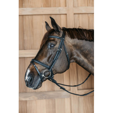 Gevlochten gecombineerde neusriem hoofdstel New English Collection by Dy'on Zwart Gevlochten gecombineerde neusriem hoofdstel New English Collection by Dy'on Zwart