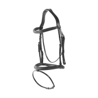 Bridon muserolle combinée tressé Dy'on Bruin