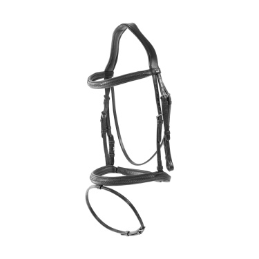 Gevlochten gecombineerde neusriem hoofdstel New English Collection by Dy'on Zwart Gevlochten gecombineerde neusriem hoofdstel New English Collection by Dy'on Zwart