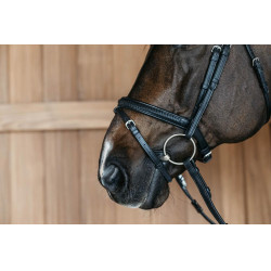 Gevlochten gecombineerde neusriem hoofdstel New English Collection by Dy'on Zwart Gevlochten gecombineerde neusriem hoofdstel New English Collection by Dy'on Zwart