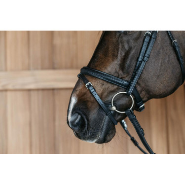 Gevlochten gecombineerde neusriem hoofdstel New English Collection by Dy'on Zwart Gevlochten gecombineerde neusriem hoofdstel New English Collection by Dy'on Zwart