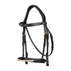 Bridon Neusriem Touw D Collectie van Dy'on Zwart Bridon Neusriem Touw D Collectie van Dy'on Zwart