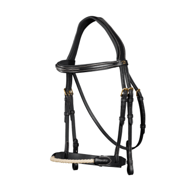 Bridon Neusriem Touw D Collectie van Dy'on Zwart