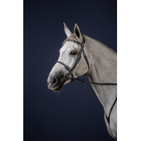 Hoofdstel Neusriem Koord Bekleed met Leer New English Collection by Dy'on Zwart