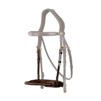 Neusriem in met leer bekleed touw D Collection by Dy'on Bruin Neusriem in met leer bekleed touw D Collection by Dy'on Bruin