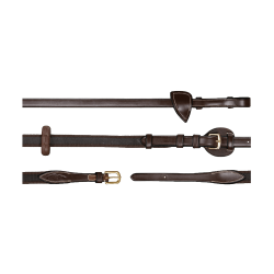 Rênes Ajustables 5/8 D Collection by Dy'on Brun Marron