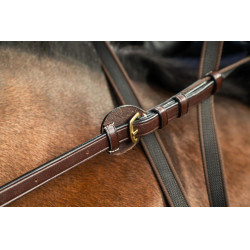 Rênes Ajustables 5/8 D Collection by Dy'on Brun Marron