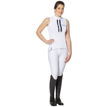 Polo Vlaggen & Cup Cacimba zonder mouwen Blanc / marine