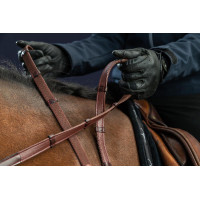 Rênes Hunter 5/8 Avec 7 Arretoirs New English Collection by Dy'on Brun