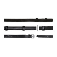 Rênes Hunter Grip Avec 7 Arretoirs 5/8 (Sans Stopper) Dy'on Noir