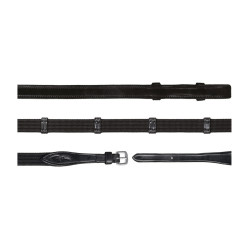 Rênes Tissu 5/8 Avec 9 Arretoirs (Sans Stopper) Dy'on Noir