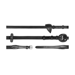 Rênes Ajustables 5/8 New English Collection by Dy'on Noir Rênes Ajustables 5/8 New English Collection by Dy'on Noir