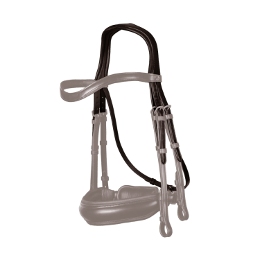 Tétière Bride Type Dressage New English Collection by Dy'on Brun Marron Tétière Bride Type Dressage New English Collection by Dy'on Brun Marron