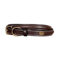 Collier Pour Chien Avec Surpiqure Décorative Dy'on Brun Marron Collier Pour Chien Avec Surpiqure Décorative Dy'on Brun Marron