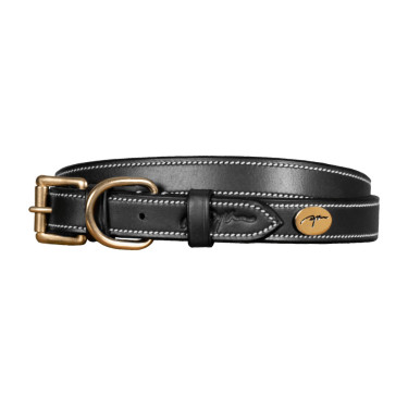 Collier Pour Chien Cuir Plat Dy'on Noir