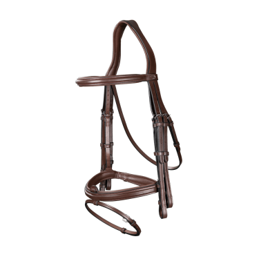 Bride Muserolle Combinée New English Collection by Dy'on Brun Marron Bride Muserolle Combinée New English Collection by Dy'on Brun Marron