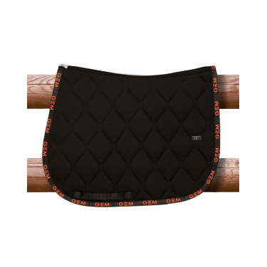 Tapis GEM Love Noir / corail