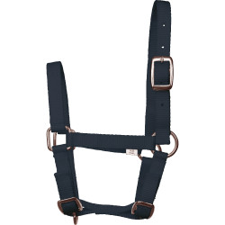 Licol poulain nylon têtière et muserolle réglable Imperial Riding Marine