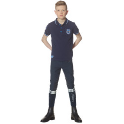 Broek F&C Saint Malo Junior Marine / oranje Blauw Broek F&C Saint Malo Junior Marine / oranje Blauw