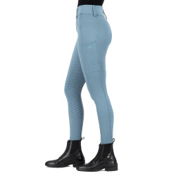 Legging d'équitation Easy Rider Rihanna FullGrip Plomb Bleu