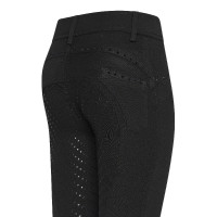 Pantalon d'équitation Euro-Star Elodie Diamond FullGrip enfant Noir