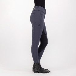 Rijbroek Euro-Star Arielle Highwaist Grip Connect Full Grijze Magneet Grijs