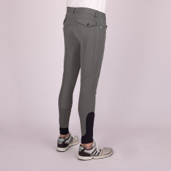 Pantalon d'équitation Euro-Star Camillo FullGrip homme Gris roulette