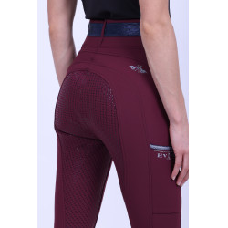 Legging d'équitation HV Polo Clarissa FullGrip Baie noire Bordeaux Legging d'équitation HV Polo Clarissa FullGrip Baie noire Bordeaux