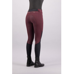 Pantalon d'équitation Euro-star Airflow FullGrip Baie noire Bordeaux Pantalon d'équitation Euro-star Airflow FullGrip Baie noire Bordeaux