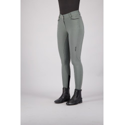 Pantalon d'équitation Euro-star Arielle Cool FullGrip Gris roulette