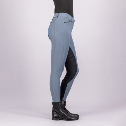 Pantalon d'équitation Euro-star Arista diamond FullGrip Plomb noir Bleu