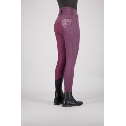 Pantalon d'équitation Euro-star Indigo Glam FullGrip Baie noire Bordeaux Pantalon d'équitation Euro-star Indigo Glam FullGrip Baie noire Bordeaux