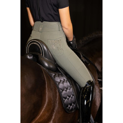 Pantalon d'équitation Euro-star Indigo Glam FullGrip Gris roulette