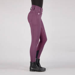 Pantalon d'équitation Euro-star Indigo high waist FullGrip Baie noire Bordeaux