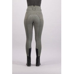 Pantalon d'équitation Euro-star Indigo high waist FullGrip Gris roulette